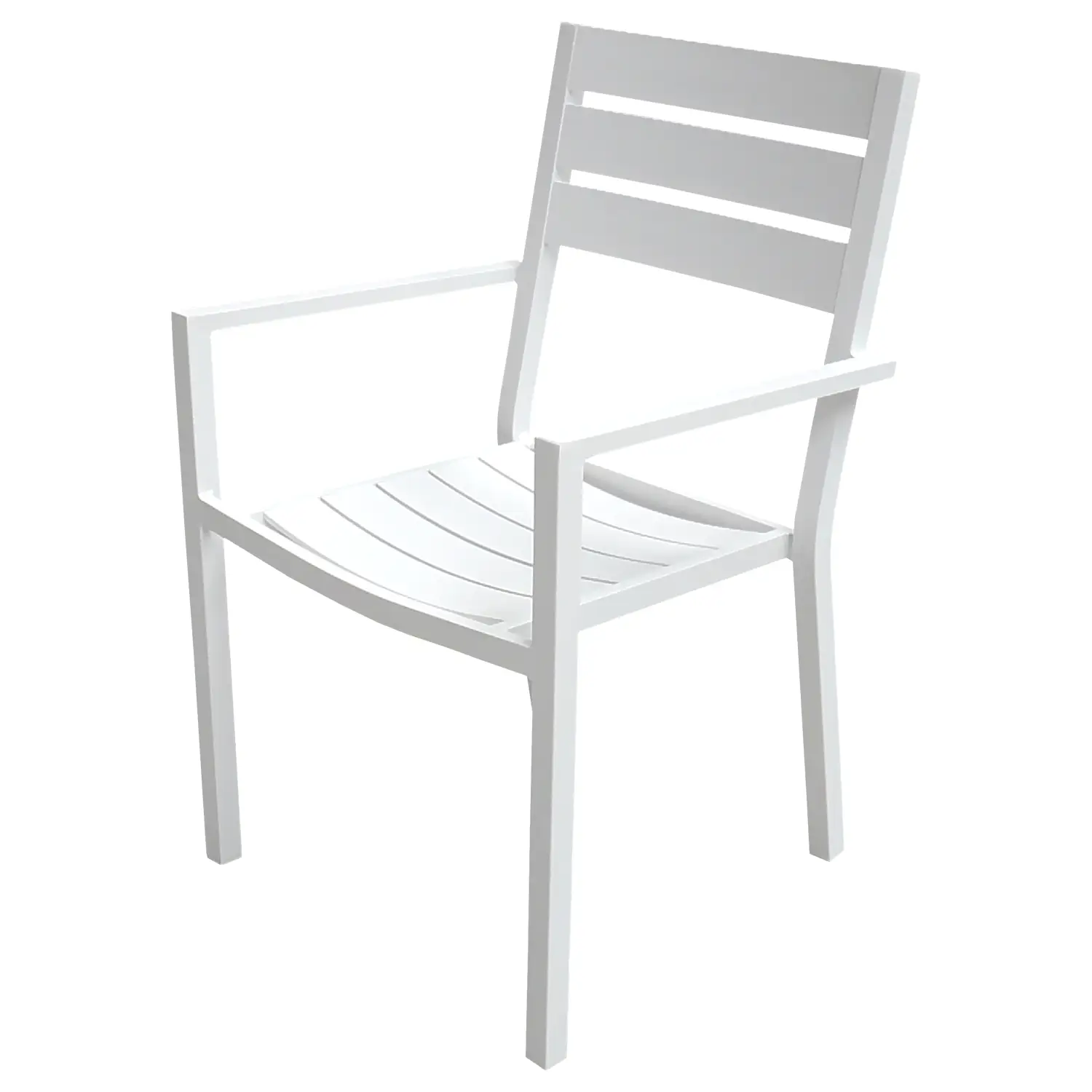Salon de jardin extensible 132/264 en aluminium blanc - 10 places