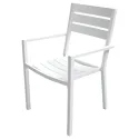 Salon de jardin extensible 132/264 en aluminium blanc - 10 places