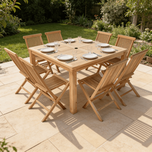 Salon de jardin en teck -...