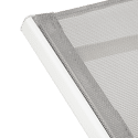  Conjunto de 2 espreguiçadeiras SARDINIA cinza textileno - estrutura branca
