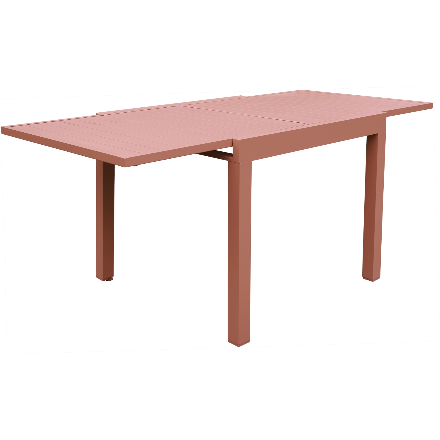 Conjunto de mobiliário de jardim extensível VENEZIA 90/180 em terracota textilene 8 lugares - terracota alumínio