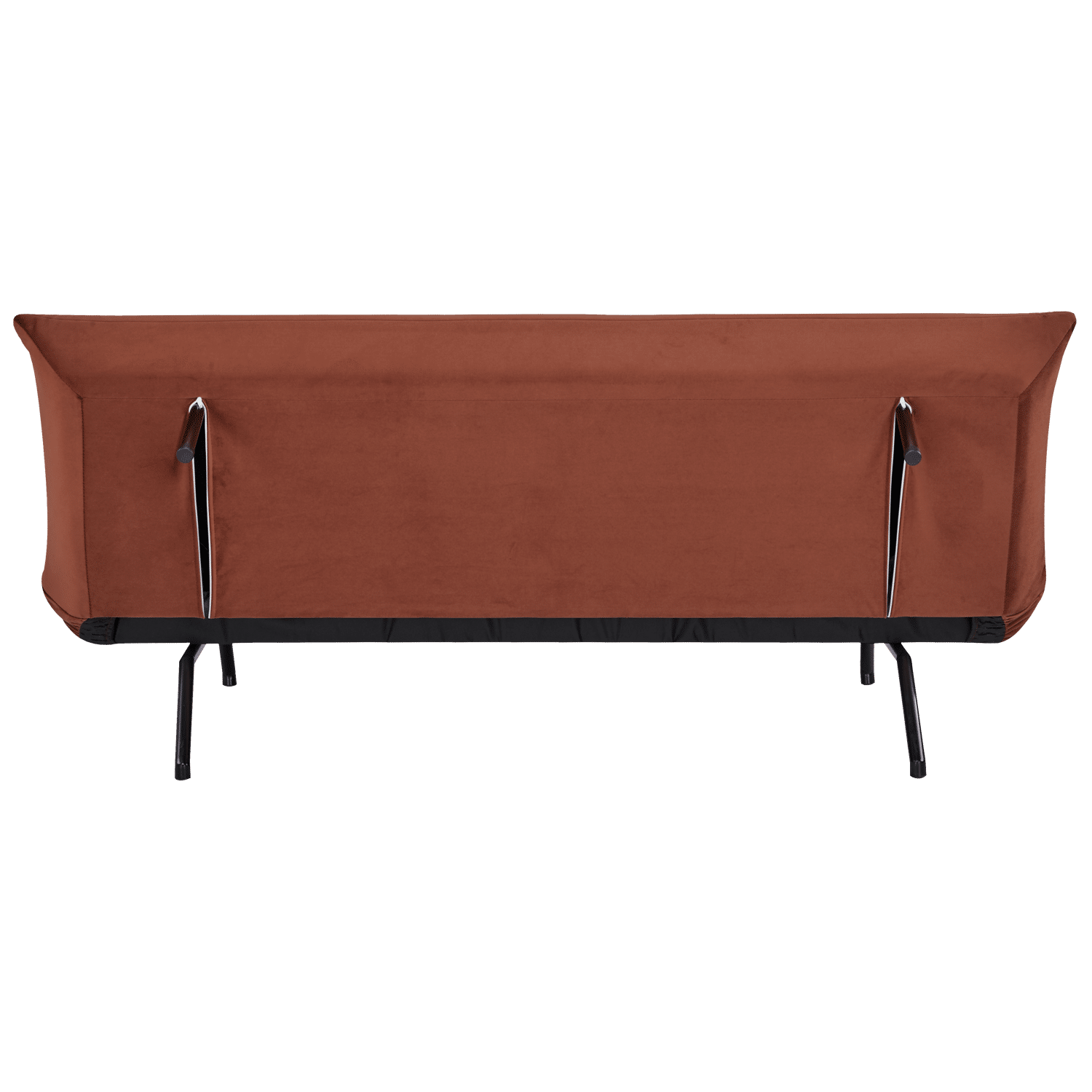 Canapé convertible 3 places en velours terracotta ANATOLE