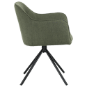 Lot de 2 chaises en tissu vert DANNA