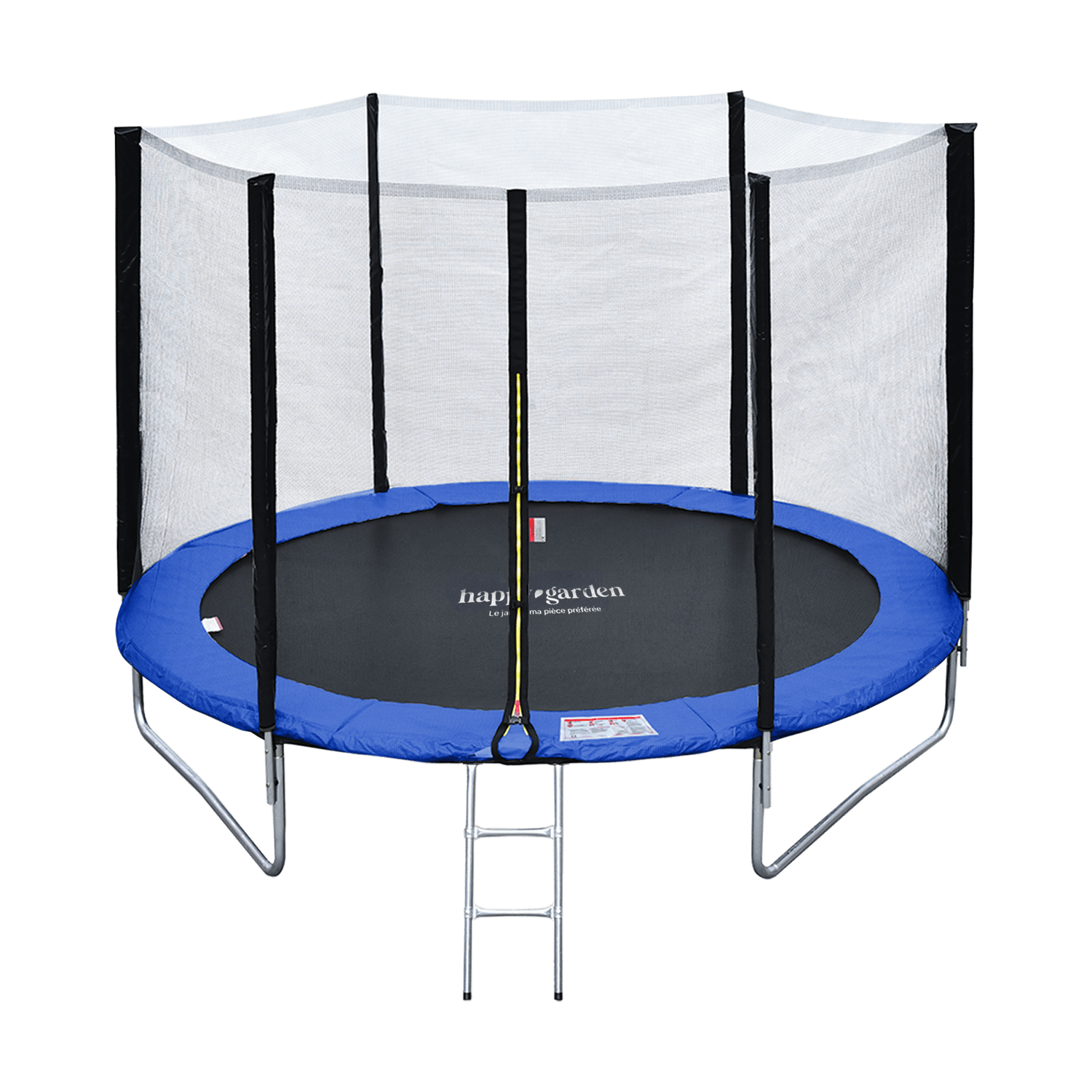 Premium Pack Trampolin 180cm wendbar grün / blau CAIRNS + Netz, Leiter, Plane und Verankerungsset