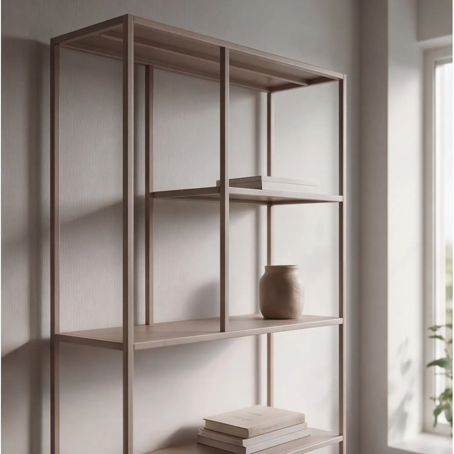 Bibliothèque en métal 189cm taupe