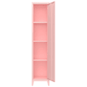 Armoire en métal 1 porte rose