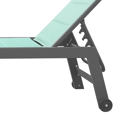 BARBADOS ligstoel in watergroen textilene - aluminium antraciet