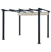 Pérgola livre 3 × 3m bege -...
