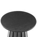 Table d'appoint ronde style scandinave noire LIV