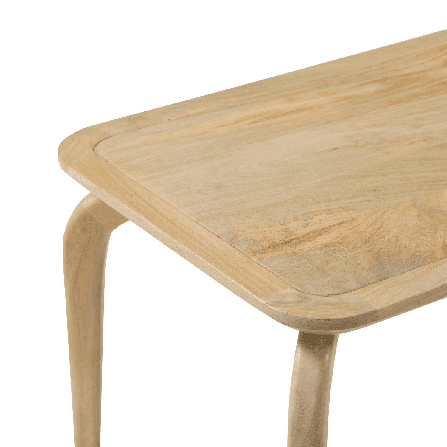 Mesa de centro em madeira maciça de manga tingida clara 100cm