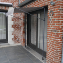 Tenda da balcone CHENE 2 × 1,2 m - Tessuto grigio e telaio grigio