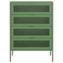 Mueble zapatero metálico EMMA 4 puertas verde caqui