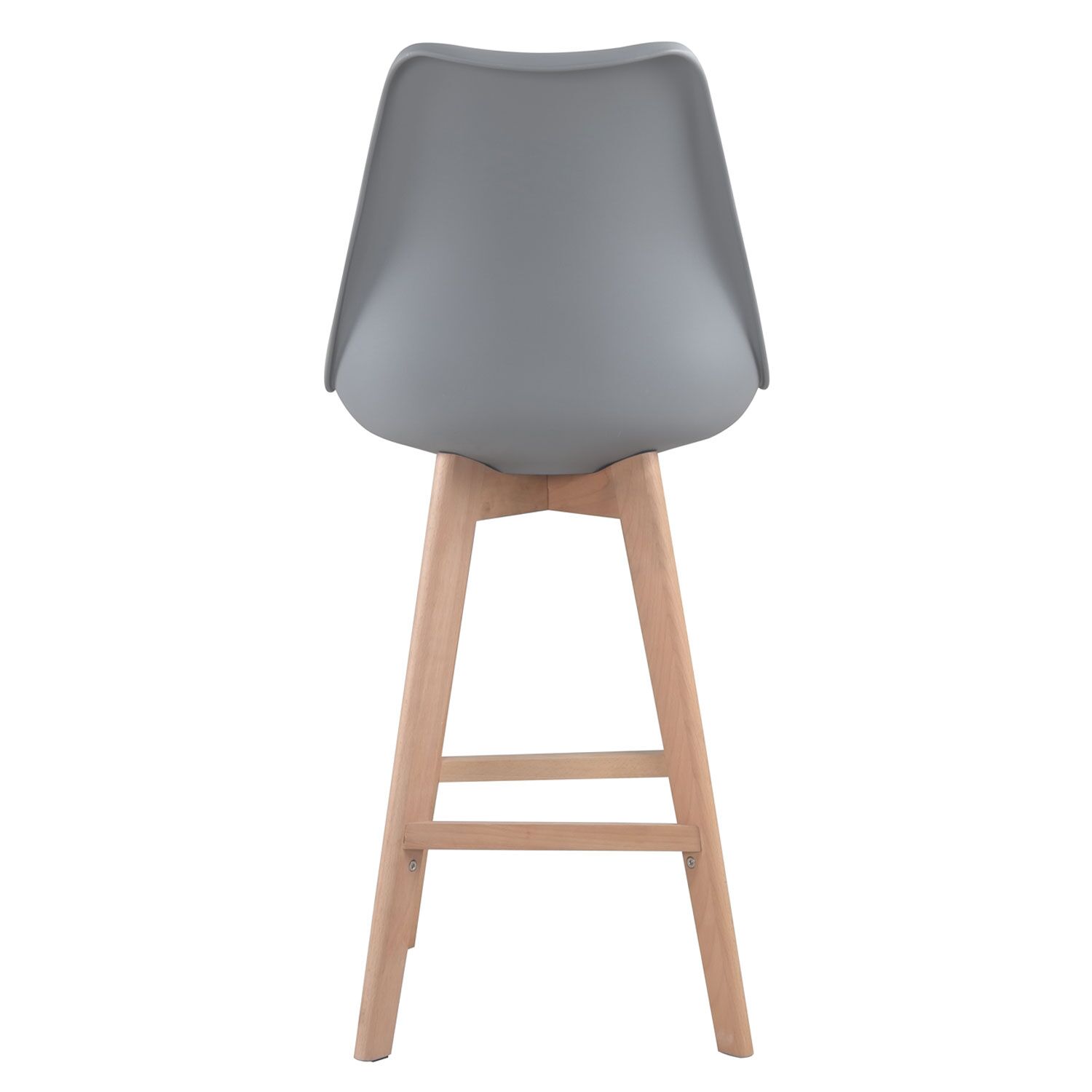 Pack de 2 taburetes escandinavos SVEN gris con cojín