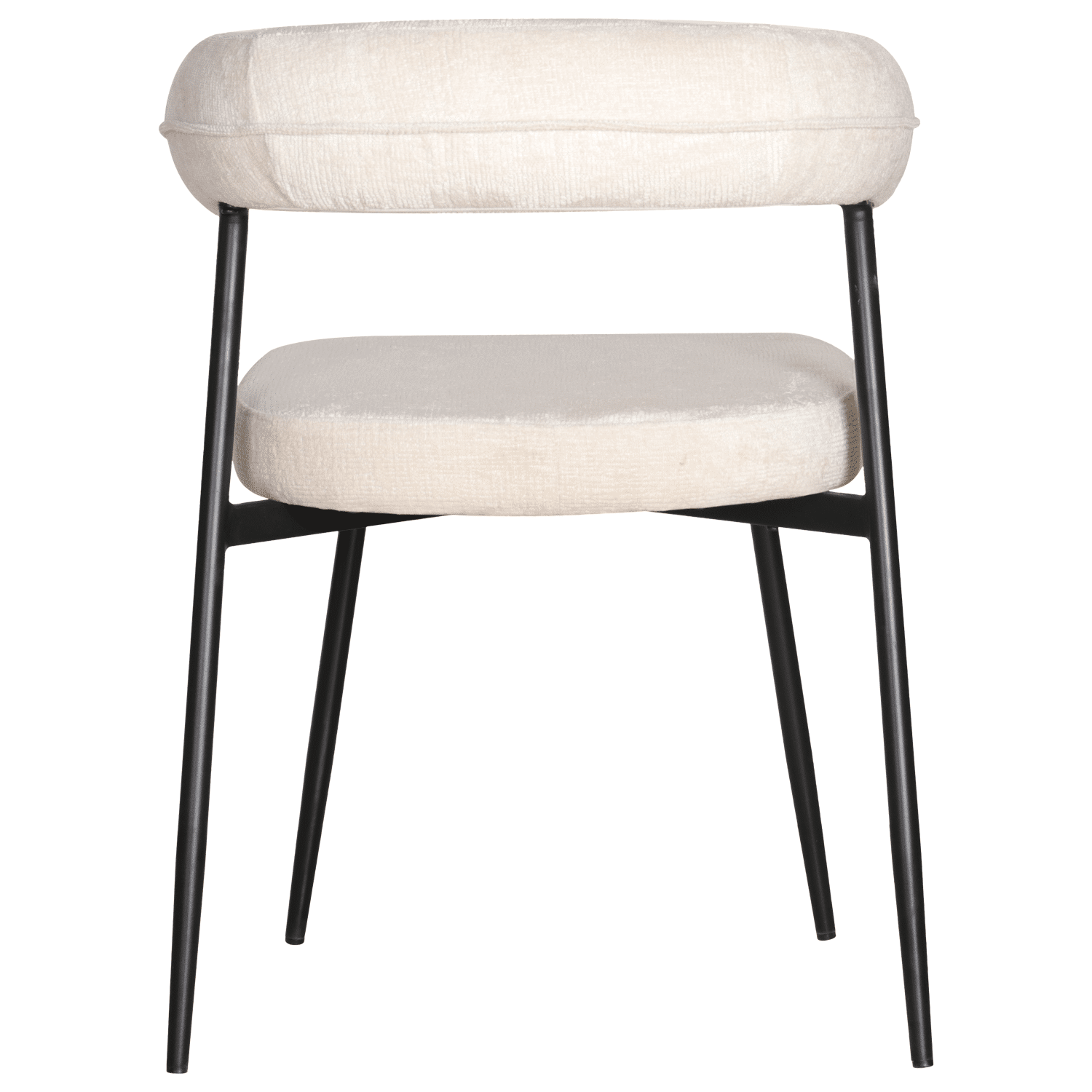 Lot de 2 chaises en tissu beige THEA