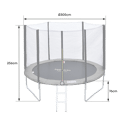 Pack Premium Trampoline 305cm réversible bleu / vert ADELAÏDE + filet, échelle, bâche et kit d'ancrage