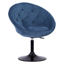 Tabouret de bar en velours bleu EDGAR