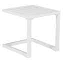 Set 2 bains de soleil et table d'appoint en textilène bleu - aluminium blanc