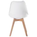 Pack de 2 sillas escandinavas color blanco con cojín - Happy Garden
