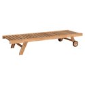 Set prendisole dritto in teak con tavolino JAVA