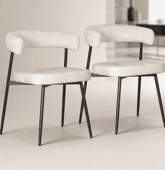 Lot de 2 chaises en tissu...