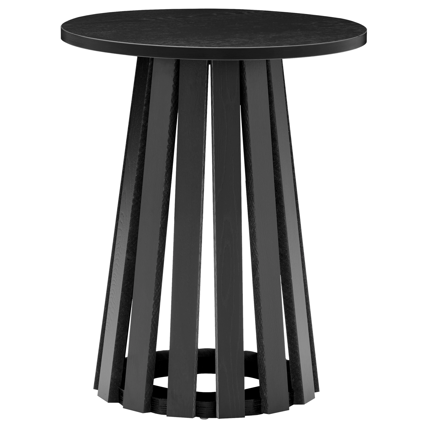 Table d'appoint ronde style scandinave noire LIV