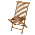 Mobili da giardino in teak LOMBOK - tavolo rotondo pieghevole 80cm - 4 posti a sedere