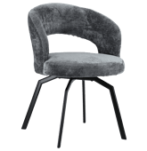 Chaise en chenille grise