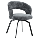 Cadeira EHBA em chenille cinzento