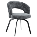 Chaise en chenille grise EHBA