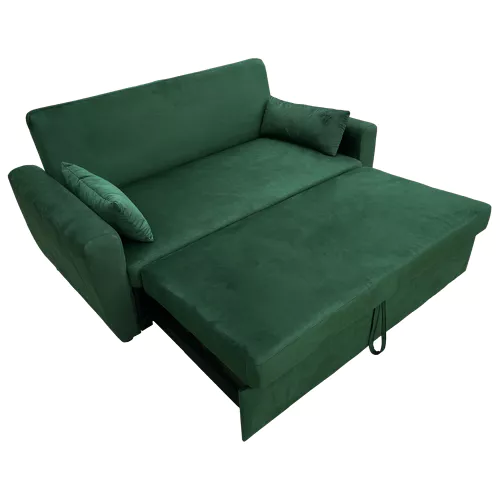 Grünes Samt-Couch-Sofa mit...