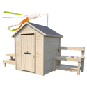 SOULET - Cabane en bois pour enfants BLANCHE