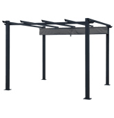 Pérgola 3 × 3m cinzento -...