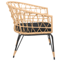 Set di 2 poltrone in rattan sintetico con cuscini AIKO