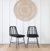 Set di 2 sedie in rattan...