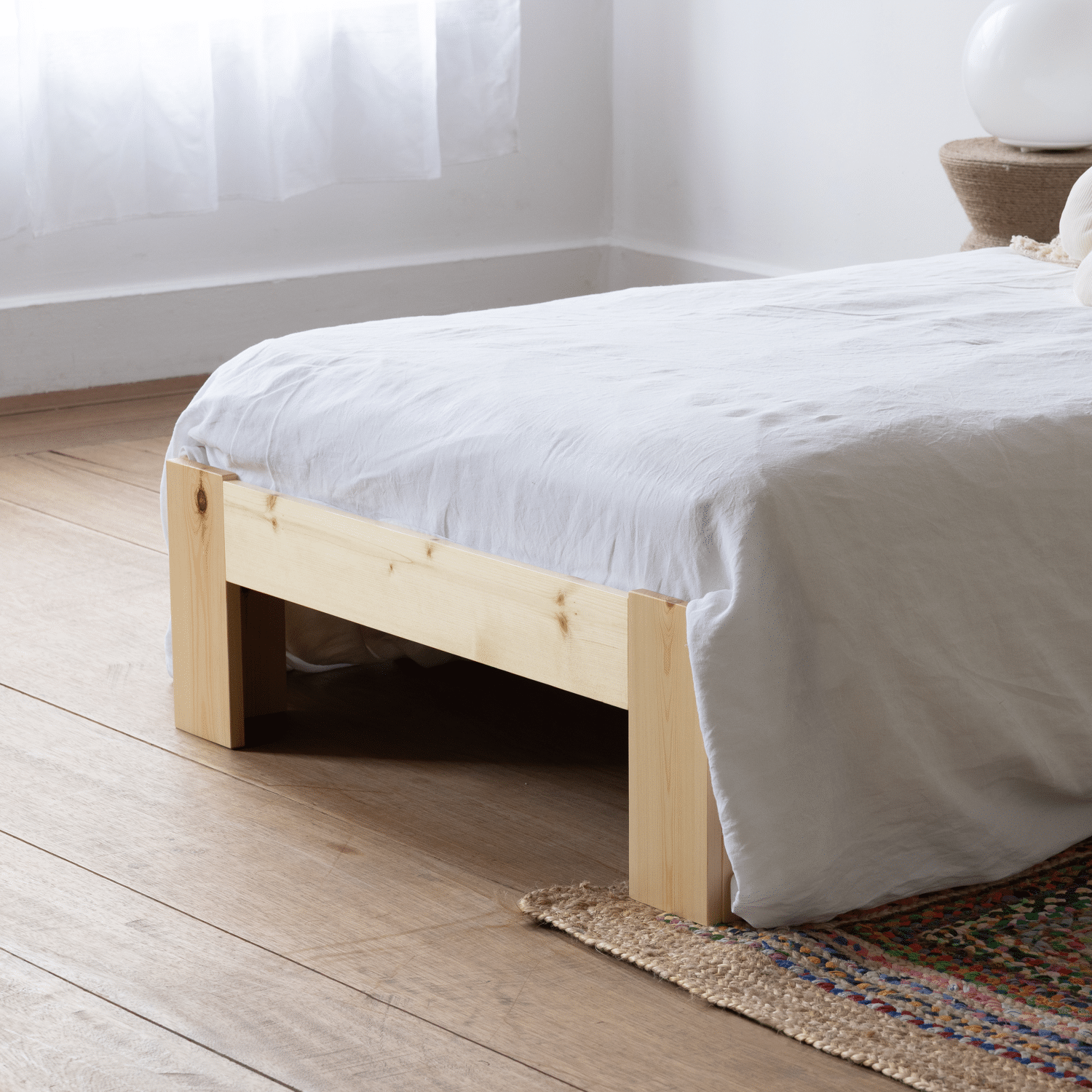 Lit en bois avec tête de lit 90x190cm FINN