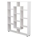 Bibliothèque 11 étagères multiformes blanche EMILY