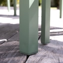 Salon de jardin BARI en textilène vert sauge 8 places - aluminium vert sauge
