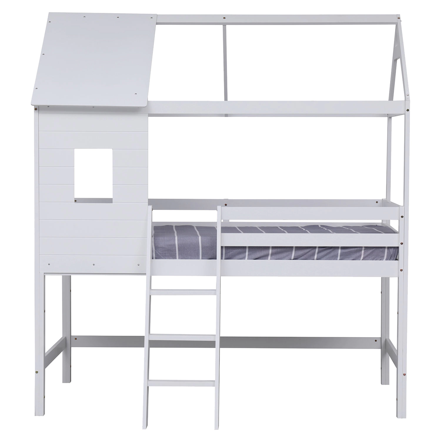 Mezzanine-Hüttenbett für Kinder 190x90cm weiß MARGOT