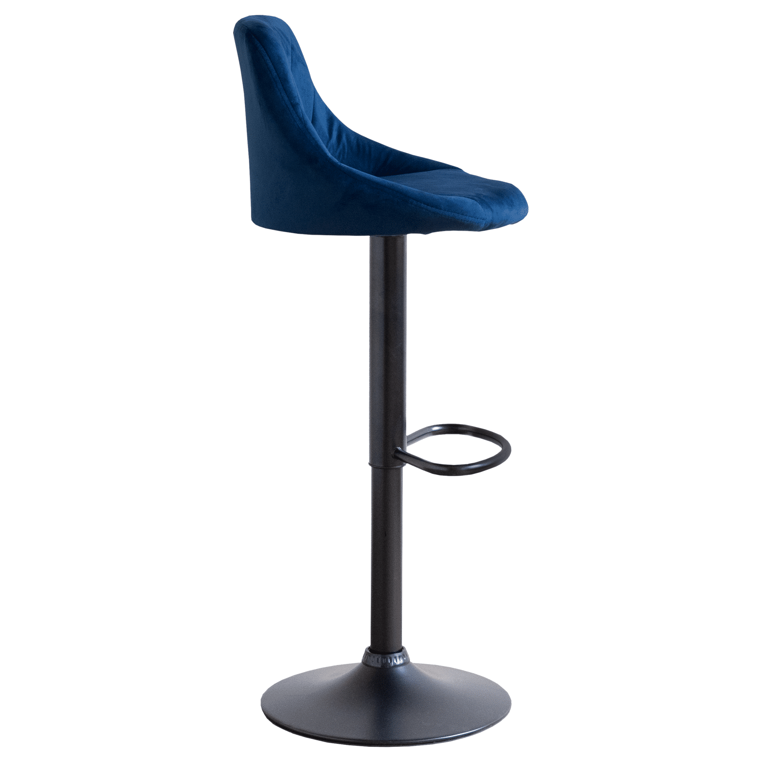 Lot de 2 tabourets de bar en velours bleu ROBIN
