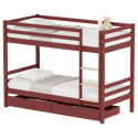 Kinderstapelbed 190x90cm terracotta met laden