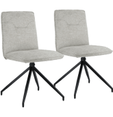 Lot de 2 chaises en tissu...