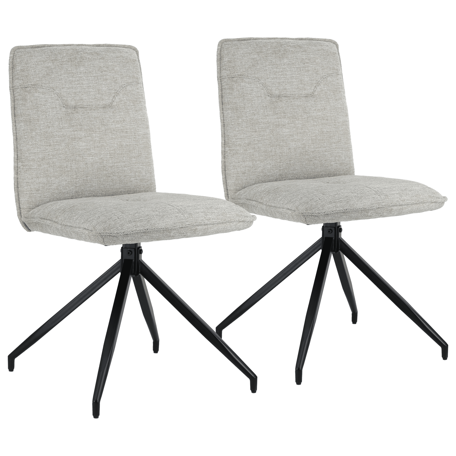 Set van 2 beige AREN stoffen stoelen