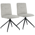 Set van 2 beige AREN stoffen stoelen