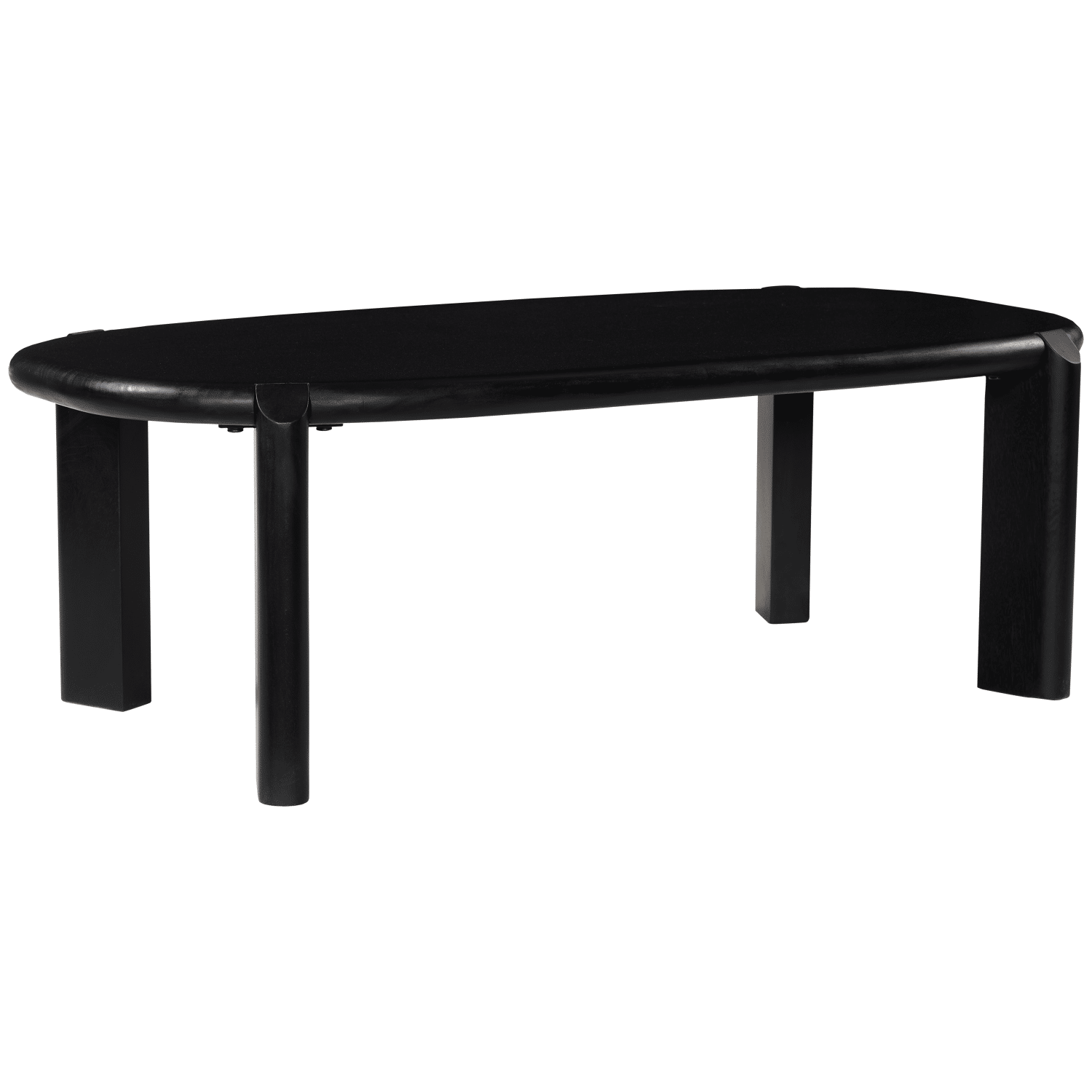 Mesa de centro em madeira maciça de manga preta 120cm