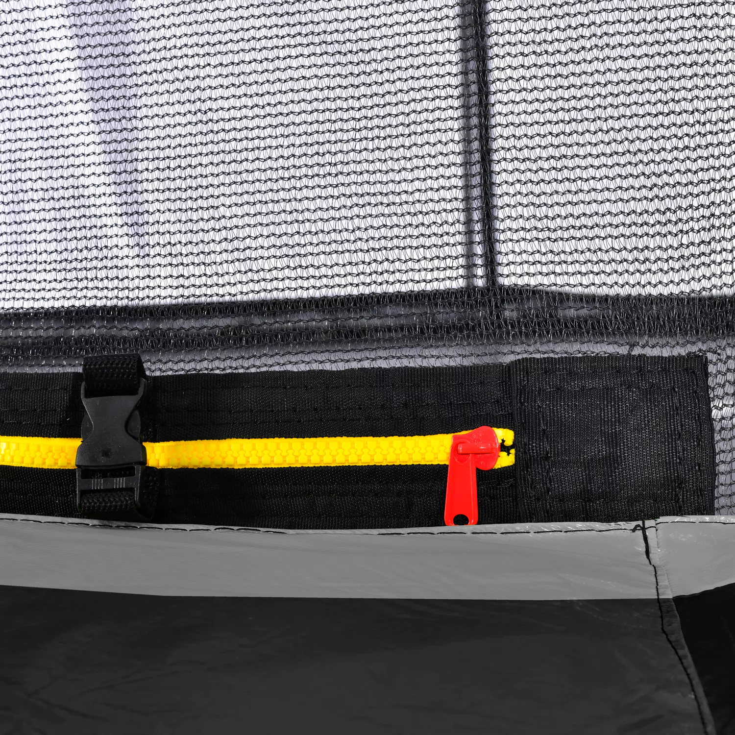 Trampolín ovalado 305x214cm negro SYDNEY + red y escalera