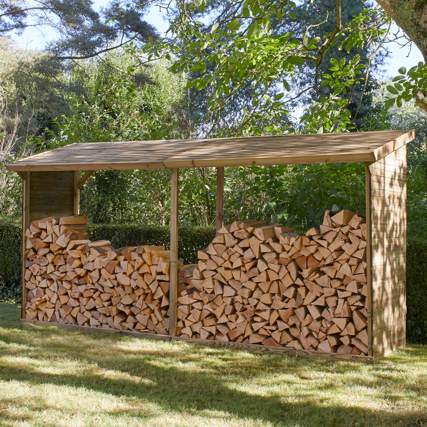 CERLAND - Abri bûches 203x114,5x410cm MEMPHIS XXL