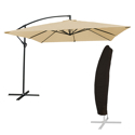 Offset paraplu MOLOKAI vierkant 2,7x2,7m beige + hoes