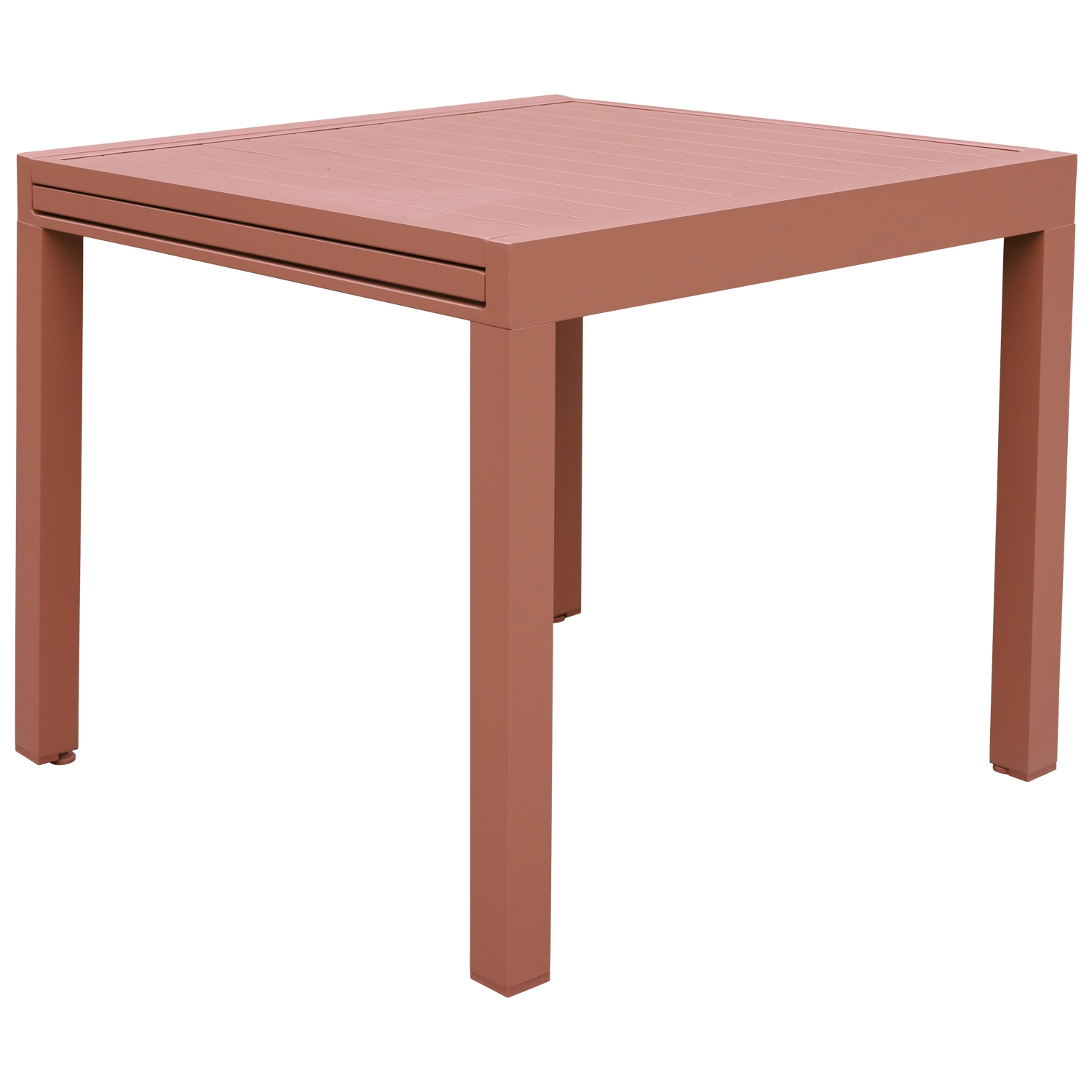 Conjunto de mobiliário de jardim extensível VENEZIA 90/180 em terracota textilene 8 lugares - terracota alumínio