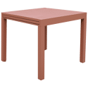 Conjunto de mobiliário de jardim extensível VENEZIA 90/180 em terracota textilene 8 lugares - terracota alumínio