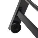 Set bain de soleil et table d'appoint en textilène noir - aluminium gris anthracite